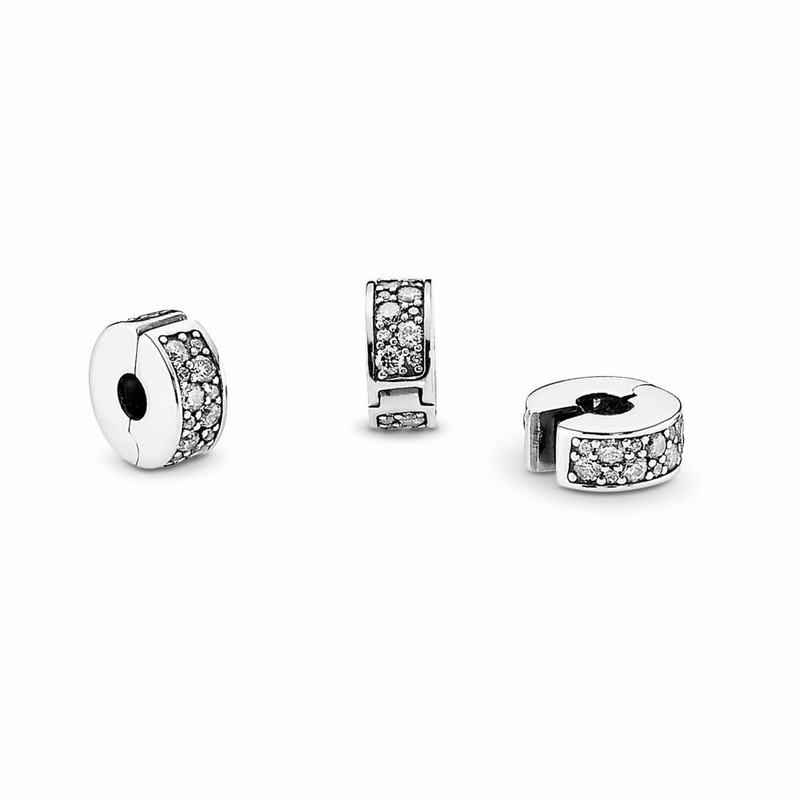 Pandora Clear Pavé Clip Charm Silver Egypt BZ3157496
